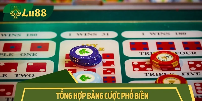 Tổng hợp bảng cược phổ biến